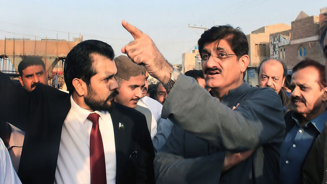 cm sindh murad ali shah on a visit to garhi khuda bux on december 11 2016 photo nni