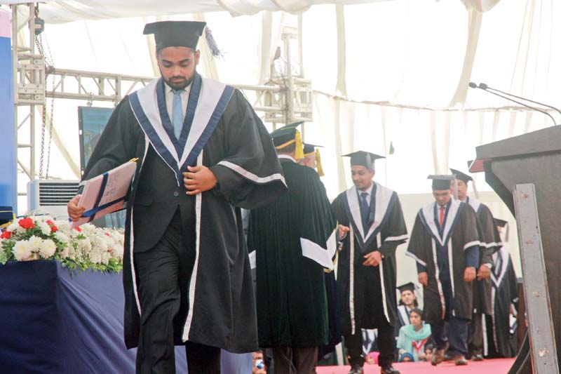 dream big bahria university pro chancellor admiral muhammad zakaullah told students that universities now have a greater role to play in the economic development of the nation photo athar khan express