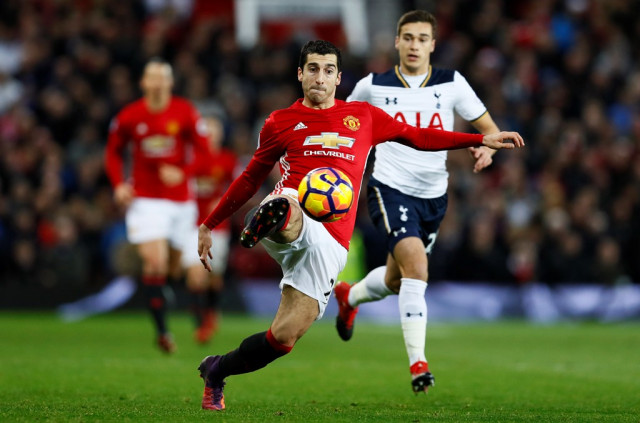 henrikh mkhitaryan during match against spurs photo reuters henrikh mkhitaryan during match against spurs photo reuters