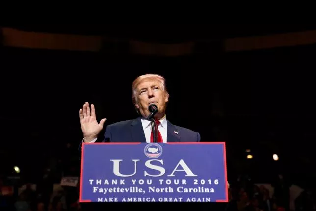 us president elect donald trump speaks at a usa thank you tour event at crown coliseum in fayetteville north carolina us december 6 2016 photo reuters us president elect donald trump speaks at a usa thank you tour event at crown coliseum in fayetteville north carolina us december 6 2016 photo reuters