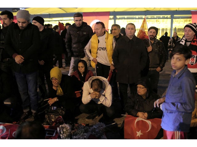 people gather at the scene of saturday 039 s blasts in istanbul turkey december 11 2016 photo reuters