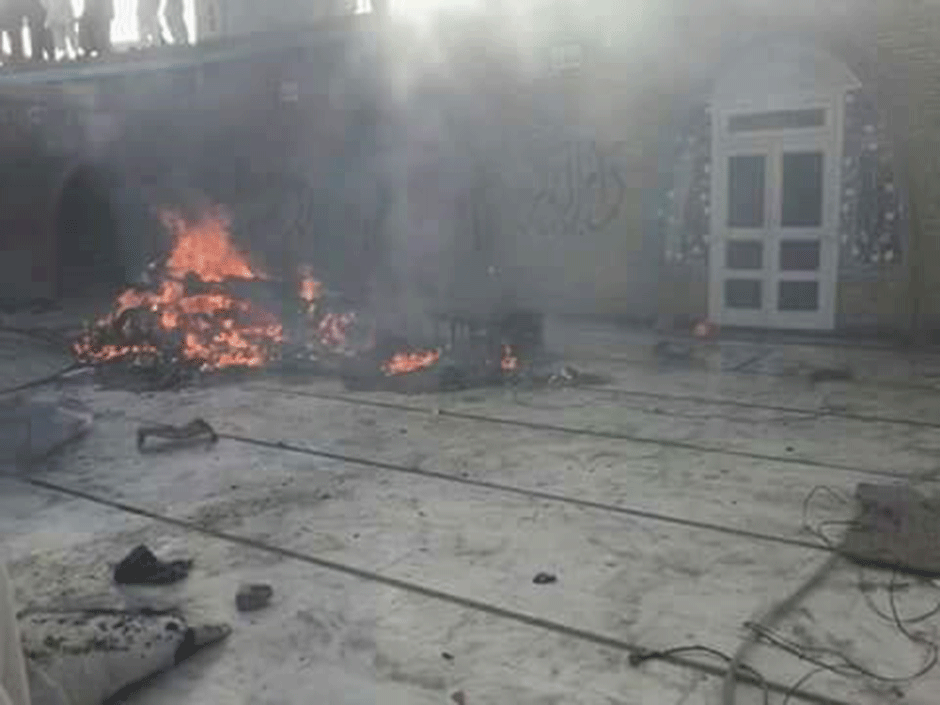 13 horrifying pictures of the siege on ahmadi place of worship in chakwal