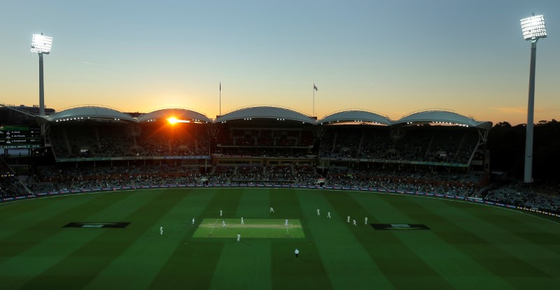 the sun sets on adelaide oval as australia play south africa on the third day of the third test cricket match photo reuters jason reed