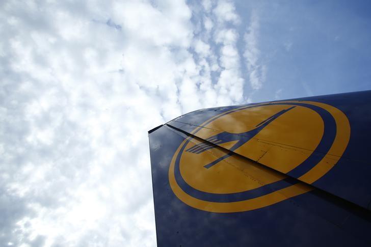 file photo   the tail of a lufthansa plane is seen during a pilots strike of german airline at frankfurt airport germany november 23 2016 reuters ralph orlowski