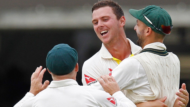 josh hazlewood believes pakistan 039 s bowling attack can cause australia problems photo afp