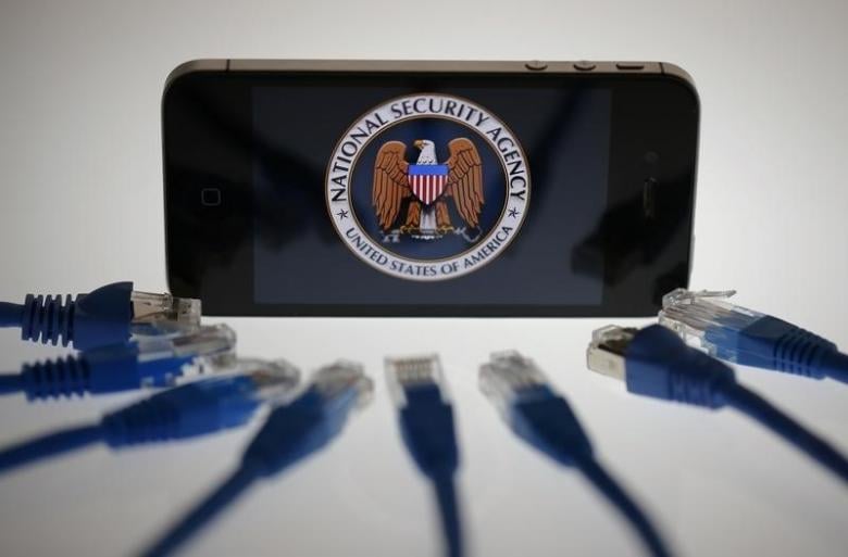 an illustration picture shows the logo of the u s national security agency on the display of an iphone in berlin june 7 2013 reuters pawel kopczynski files