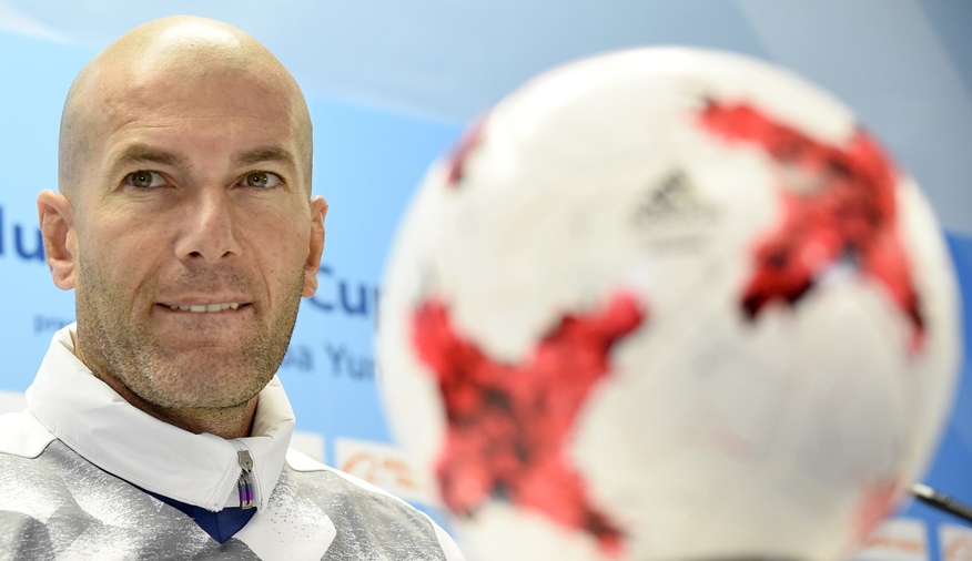 real madrid 039 s head coach french zinedine zidane attends at a press conferene before their traning in yokohama on december 14 2016 ahead of their club world cup football match against club america of mexico on december 15 photo afp