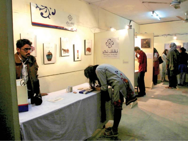 external examiners from professional fields visited the degree show on wednesday to judge the work of the 73 graduating students from five sections of the visual studies department photos athar khan express
