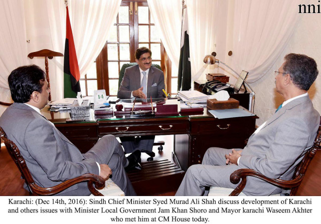 cm murad ali shah discuss development of karachi with jam khan shoro and waseem akhtar photo nni cm murad ali shah discuss development of karachi with jam khan shoro and waseem akhtar photo nni