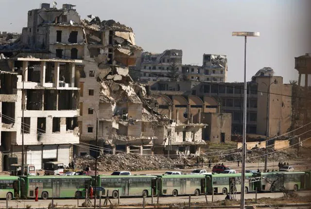 buses are seen parked in aleppo 039 s government controlled area of ramouseh as they wait to evacuate civilians and rebels from eastern aleppo syria december 15 2016 photo reuters buses are seen parked in aleppo 039 s government controlled area of ramouseh as they wait to evacuate civilians and rebels from eastern aleppo syria december 15 2016 photo reuters