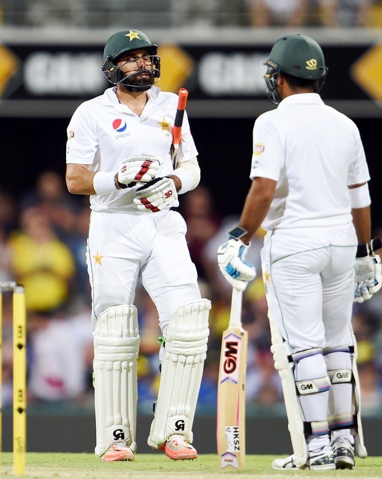 misbahul haq 039 s strong defense was penetrated by jackson bird photo afp