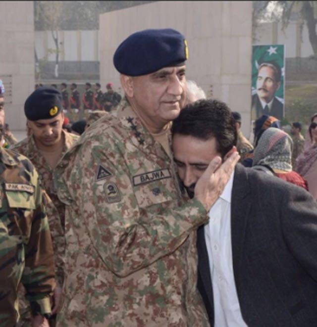 army chief speaks at memorial held to mark two year anniversary of deadly massacre photo ispr