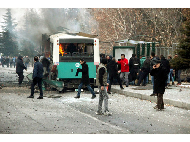 people react after a bus was hit by an explosion in kayseri turkey december 17 2016 photo reuters