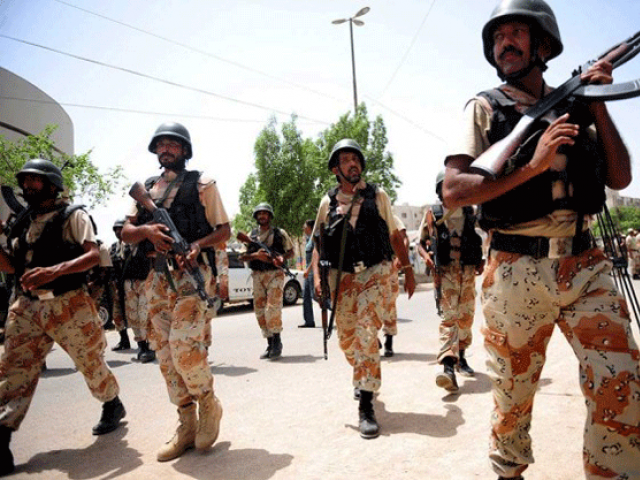paramilitary rangers take action against the rise of sectarian violence in karachi photo afp