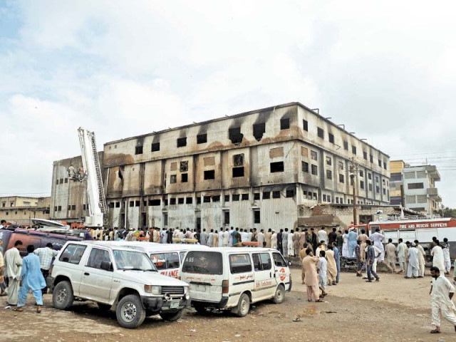 two hundred and sixty people were killed in the fire at ali enterprises garments factory in baldia town on september 11 2012 the incident earlier deemed an accident in which casualties multiplied due to the lack of safety measures was recently termed an act of arson over non payment of extortion photo file two hundred and sixty people were killed in the fire at ali enterprises garments factory in baldia town on september 11 2012 the incident earlier deemed an accident in which casualties multiplied due to the lack of safety measures was recently termed an act of arson over non payment of extortion photo file