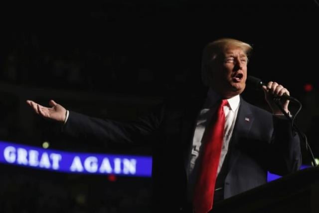 u s president elect donald trump speaks during a usa thank you tour event at giant center in hershey pennsylvania us december 15 2016 photo reuters u s president elect donald trump speaks during a usa thank you tour event at giant center in hershey pennsylvania us december 15 2016 photo reuters