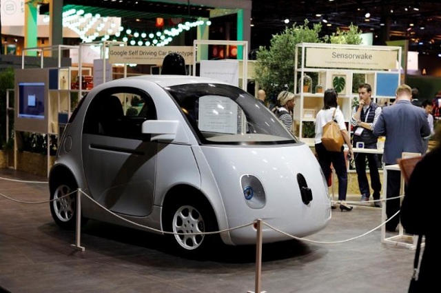 a self driving car by google is displayed at the viva technology event in paris france june 30 2016 photo reuters