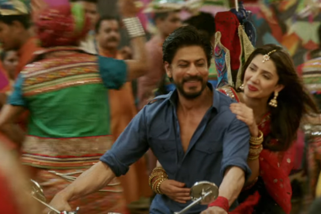 a screengrab of shah rukh and mahira khan in raees photo youtube