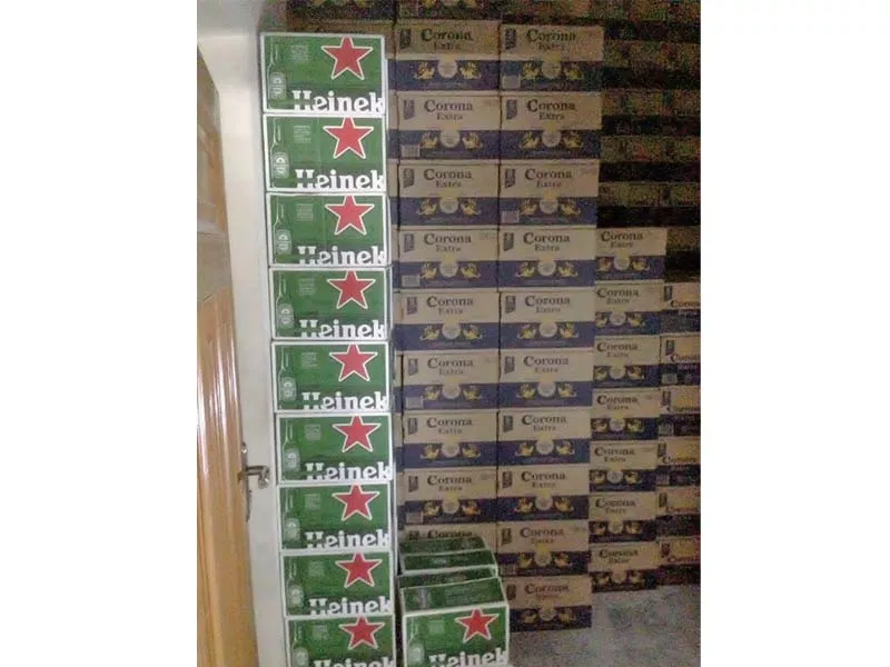 cases of liquor and beer are stacked along walls of a house islamababd police raided in f 7 area photo express cases of liquor and beer are stacked along walls of a house islamababd police raided in f 7 area photo express