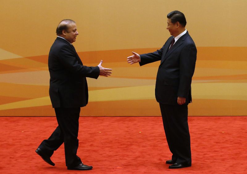 prime minister nawaz sharif meets chinese president xi jinping photo afp