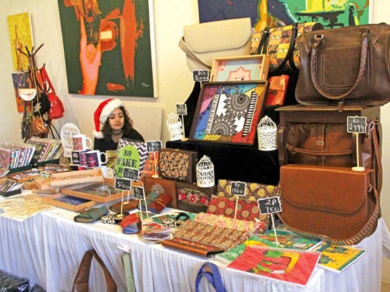 the show showcased a myriad of crafts by various artisans which included pottery hand embroidered table linens jewellery and bags photo ayesha mir express