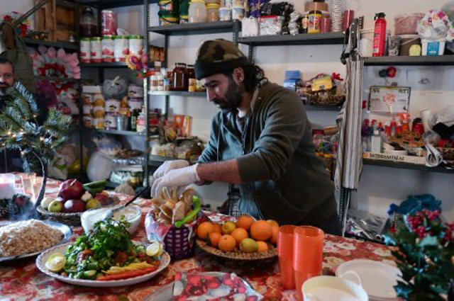 syrian chef serves up slice of home in greek camp photo afp