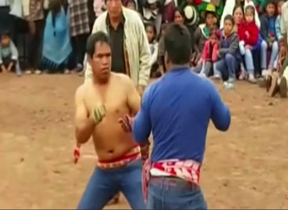 peruvians duke it out in traditional christmas fighting festival