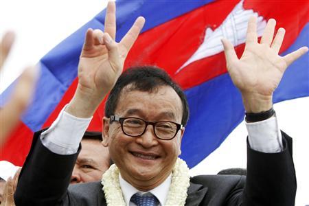 sam rainsy president of the national rescue party photo reuters