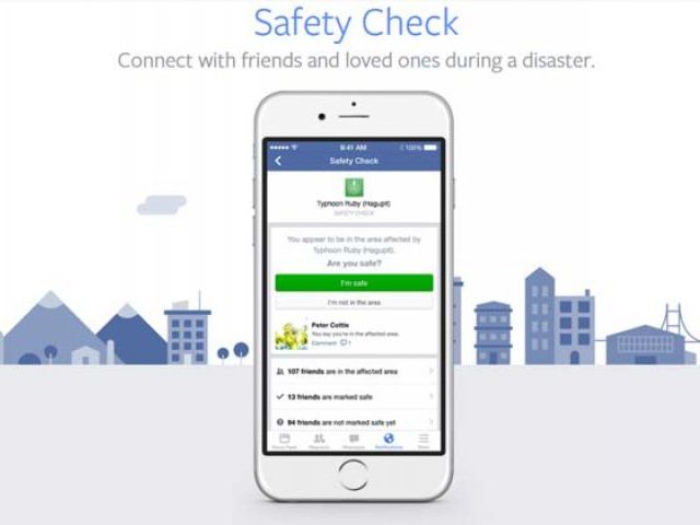 a screenshot of facebook 039 s safety check app