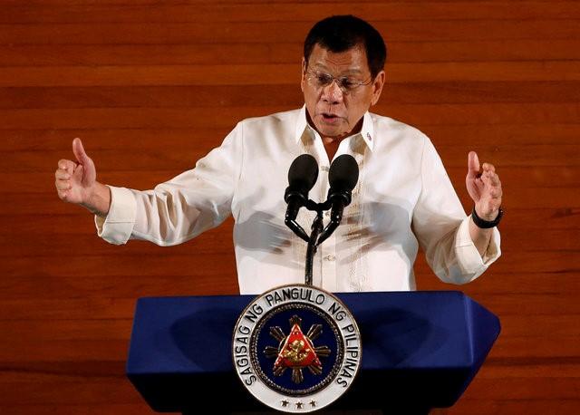 philippine president rodrigo duterte gestures during his first state of the nation address at the philippine congress in quezon city metro manila philippines july 25 2016 photo reuters