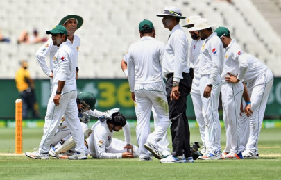 azhar ali suffers nasty blow on helmet azhar ali suffers nasty blow on helmet