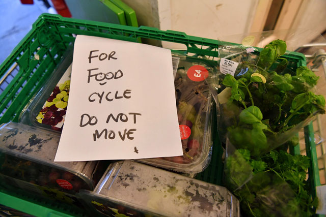 food donated by waitrose supermarket is made ready for collection by volunteers in london on december 21 2016 one of europe 039 s worst offenders on food waste britain is beginning to get its act together thanks to a surge in volunteer initiatives that help the poor as well as creating a bit of seasonal cheer photo afp