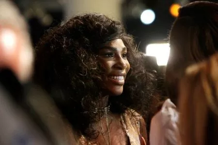 tennis player serena williams speaks to the media as she arrives to present the serena williams photo afp tennis player serena williams speaks to the media as she arrives to present the serena williams photo afp