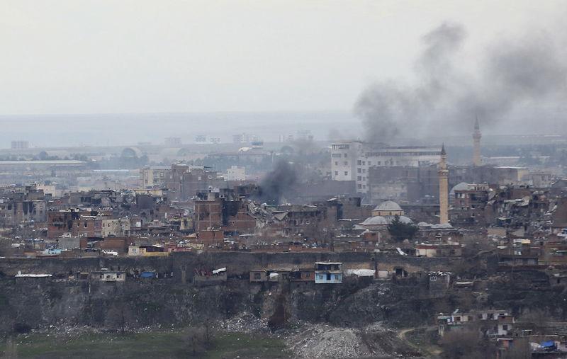 buildings which were damaged during the security operations photo reuters