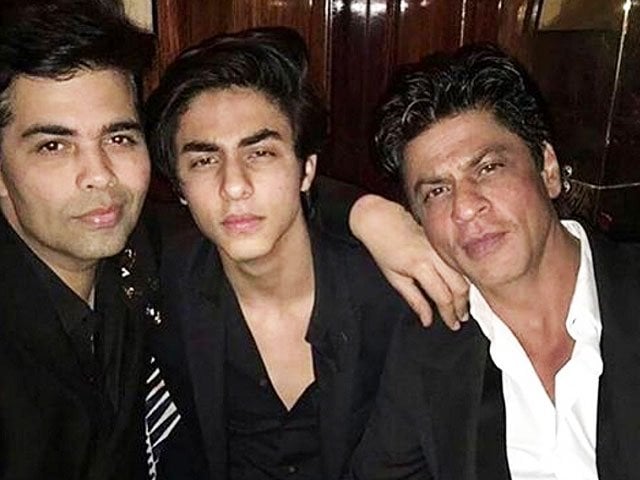 Aryan Khan with Karan Johar and Shah Rukh Khan. PHOTO: MISS MALINI