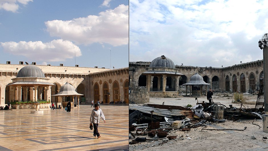in pictures aleppo before and after the war