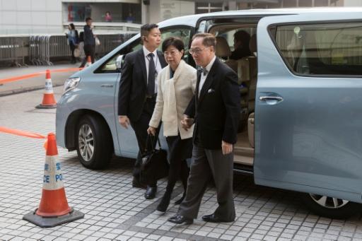 hong kong former leader pleads not guilty over corruption photo afp