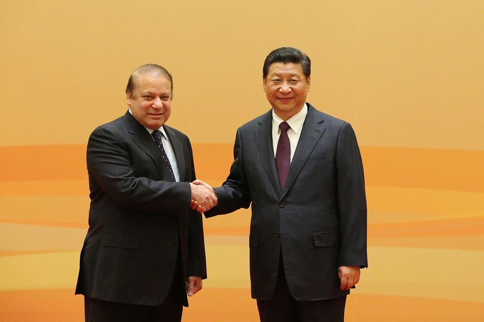 pakistani prime minister nawaz sharif left and chinese president xi jinping in beijing photo afp