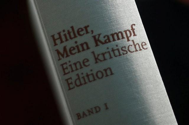 a copy of the book 039 hitler mein kampf a critical edition 039 is displayed for media prior to a news conference in munich germany photo reuters