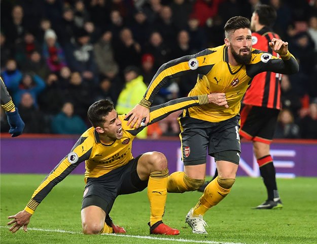 stealing the show giroud has scored in three consecutive starts after being reinstated into the starting eleven and once again repaid his manager s faith with a late equaliser photo afp