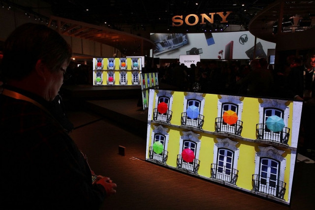 tv makers vied for the spotlight ahead of the consumer electronics show photo afp tv makers vied for the spotlight ahead of the consumer electronics show photo afp