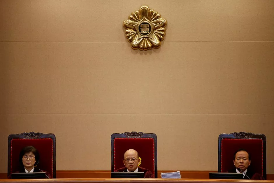 chief justice park han chul c presides over the first hearing arguments for south korean president park geun hye 039 s impeachment trial at the constitutional court in seoul south korea photo reuters chief justice park han chul c presides over the first hearing arguments for south korean president park geun hye 039 s impeachment trial at the constitutional court in seoul south korea photo reuters