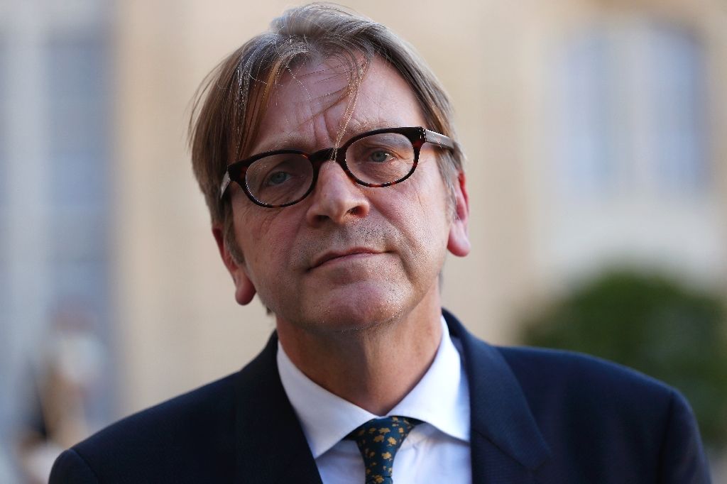 former belgium prime minister guy verhofstadt heads the alliance of liberals and democrats for europe alde in the european parliament photo afp