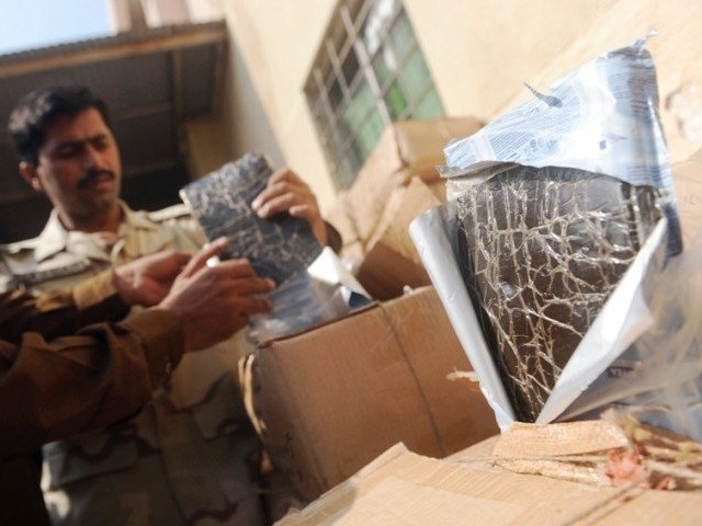 in two different incident anti narcotics force arrested two men and recovered 7 2kg hashish photo afp