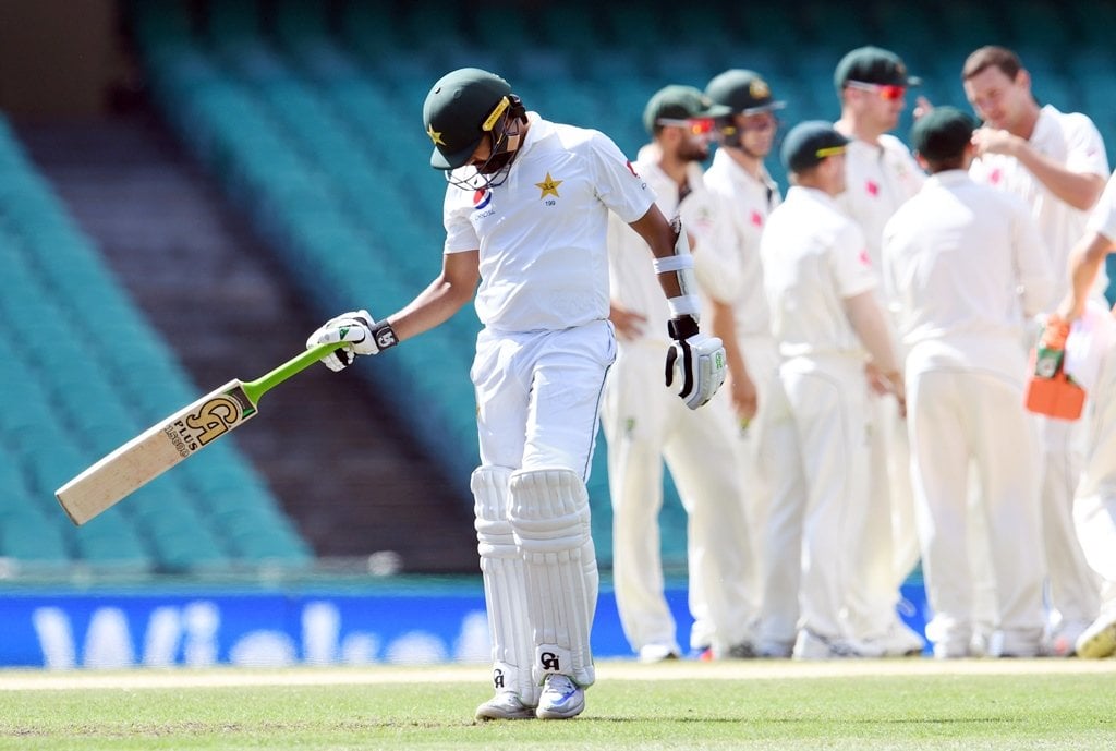 pakistan lost four points after the series sweep by australia photo afp