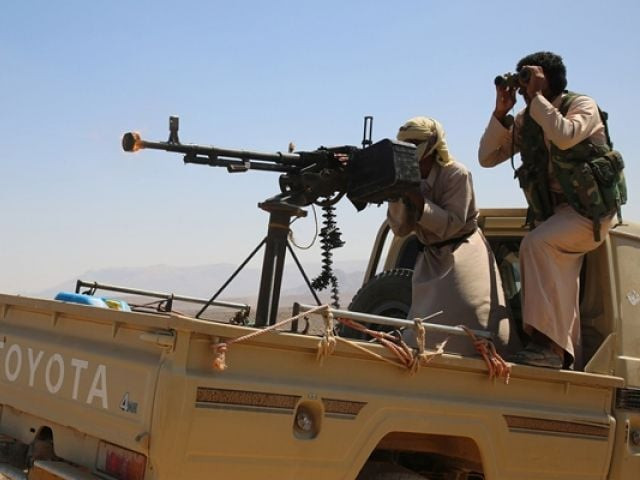 armed yemeni tribesmen supporting forces loyal to yemen 039 s saudi backed president fire from an armoured vehicle in the area of sirwah west of marib city on november 8 2015 photo afp armed yemeni tribesmen supporting forces loyal to yemen 039 s saudi backed president fire from an armoured vehicle in the area of sirwah west of marib city on november 8 2015 photo afp