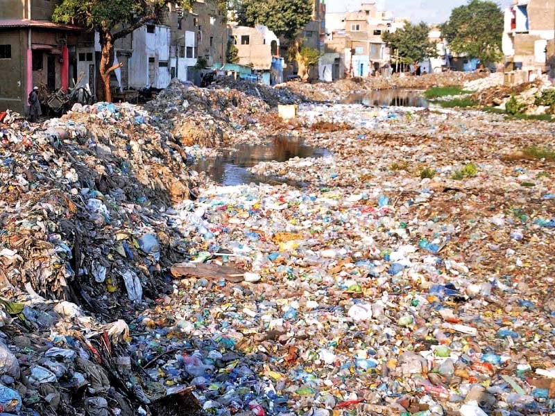 karachi is in dire need of an effective garbage collection system as trash is piling up photo file