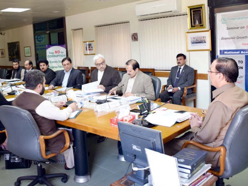 nab chairman qamar zaman chaudhry chairs a high level meeting photo pr