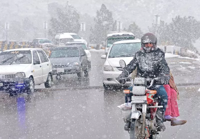 people head to murree in cars and even on motorcycle for enjoying snowfall photo afp people head to murree in cars and even on motorcycle for enjoying snowfall photo afp