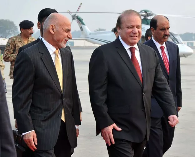 prime minister nawaz sharif walks with afghan president ashraf ghani upon his arrival at the nur khan airbase in rawalpindi on december 9 2015 photo afp prime minister nawaz sharif walks with afghan president ashraf ghani upon his arrival at the nur khan airbase in rawalpindi on december 9 2015 photo afp